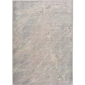 Šedo-béžový koberec z viskózy Universal Margot Marble, 140 x 200 cm obraz