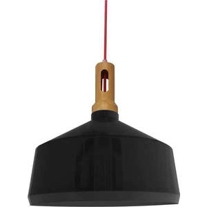 Černé závěsné svítidlo s kovovým stínidlem ø 26 cm Robinson – Candellux Lighting obraz