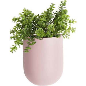 Světle růžový nástěnný keramický květináč PT LIVING Oval obraz