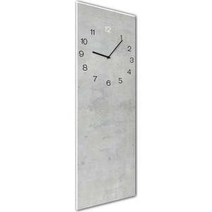 Nástěnné hodiny Styler Glassclock Concrete, 20 x 60 cm obraz