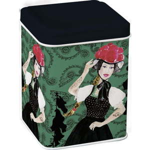 Černá cínová krabička na čaj Schwarzwaldmadel - IHR obraz