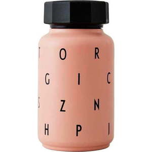 Růžová hliníková dětská lahev 330 ml – Design Letters obraz