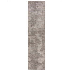 Šedo-béžový venkovní koberec běhoun 230x60 cm Salerno - Flair Rugs obraz