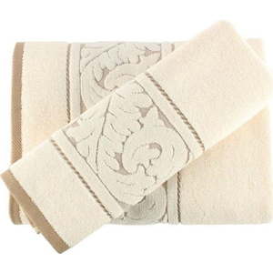 Set krémového bavlněného ručníku a osušky Foutastic Cream obraz