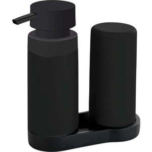 Černý stojan s dávkovačem na mycí prostředky Wenko Easy Squeez-e obraz