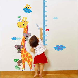 Dětská samolepka – metr na dveře nebo zeď 60x120 cm Giraffe & Koalas – Ambiance obraz
