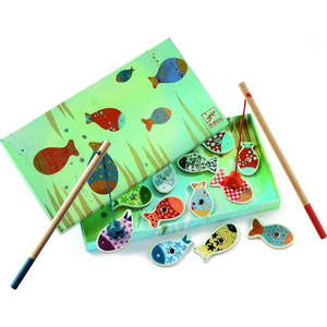 Dětská dřevěná hra s magnetickými rybkami Djeco obraz