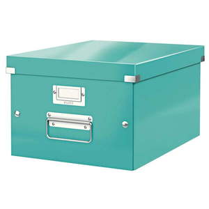 Zeleno-tyrkysový kartonový úložný box s víkem 28x37x20 cm Click&Store – Leitz obraz