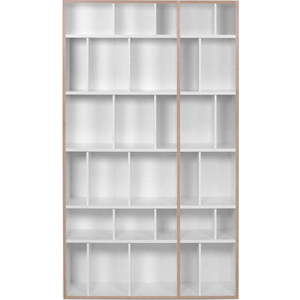 Bílá knihovna s hranou v dřevěném dekoru 108x188 cm Group - TemaHome obraz
