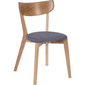 Jídelní židle z dubového dřeva s šedým sedákem Arch - Bonami Essentials obraz