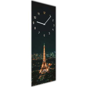 Nástěnné hodiny Styler Glassclock Paris, 20 x 60 cm obraz