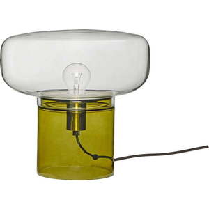 Zelená skleněná stolní lampa Crave - Hübsch obraz