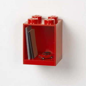 Dětská červená nástěnná police LEGO® Brick 4 obraz