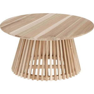 Konferenční stolek z teakového dřeva Kave Home Irune, ⌀ 80 cm obraz