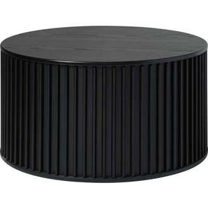 Černý kulatý konferenční stolek ø 85 cm Siena – Unique Furniture obraz