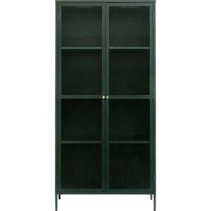 Tmavě zelená kovová vitrína 90x190 cm Bronco – Unique Furniture obraz