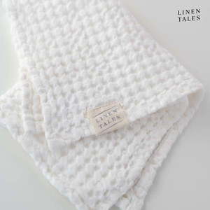 Bílý ručník 50x70 cm Honeycomb – Linen Tales obraz