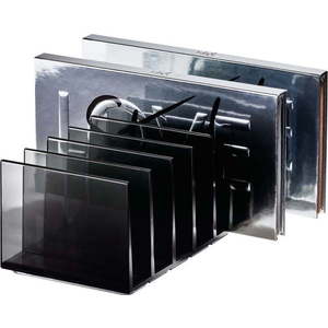 Matně černý koupelnový organizér na kosmetiku z recyklovaného plastu Palette Station – iDesign obraz