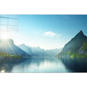 Skleněný obraz 70x50 cm Fjord – Wallity obraz