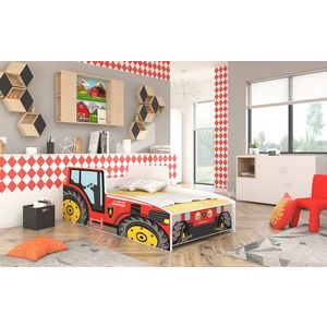 ArtAdrk Dětská auto postel TRACTOR Barva: Červená, Provedení: 70 x 140 cm obraz
