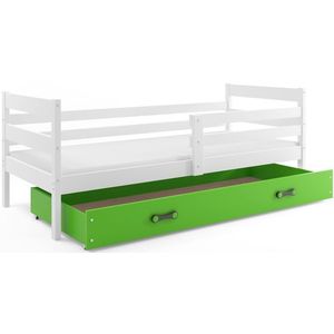 Dětská postel ERYK 200x90 cm Bílá Zelená obraz