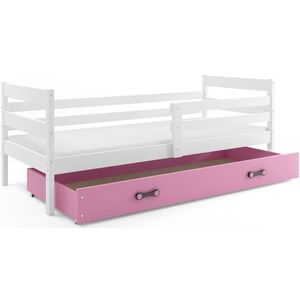BMS Dětská jednolůžková postel ERYK | bílá Barva: bílá / růžová, Rozměr: 190 x 80 cm obraz