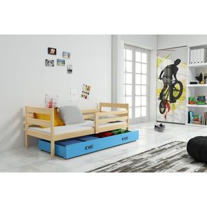 BMS Dětská jednolůžková postel s úložným prostorem ERYK | borovice Barva: Borovice / modrá, Rozměr: 190 x 80 cm obraz