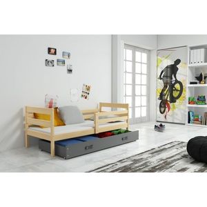 BMS Dětská jednolůžková postel s úložným prostorem ERYK | borovice Barva: Borovice / šedá, Rozměr: 190 x 80 cm obraz