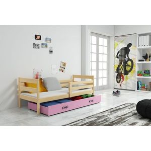 BMS Dětská jednolůžková postel s úložným prostorem ERYK | borovice Barva: Borovice / růžová, Rozměr: 190 x 80 cm obraz