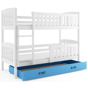 BMS Dětská patrová postel Kubus / BÍLÁ Barva: bílá / modrá, Rozměr: 200 x 90 cm obraz