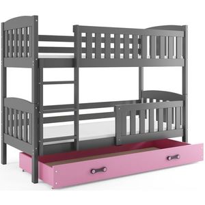 Dětská patrová postel KUBUS s úložným prostorem 80x190 cm - bílá Ružové obraz