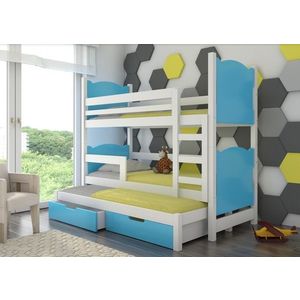 ArtAdrk Dětská patrová postel LETICIA Barva: bílá / modrá obraz