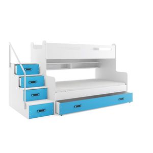 BMS Dětská patrová postel MAX 3 Barva: Modrá obraz