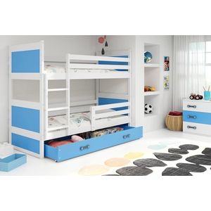BMS Dětská patrová postel RICO | bílá 80 x 160 cm Barva: Modrá obraz