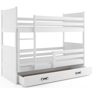 BMS Dětská patrová postel RICO | bílá 90 x 200 cm Barva: Bílá obraz
