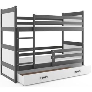 BMS Dětská patrová postel RICO | šedá 80 x 190 cm Barva: Bílá obraz