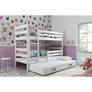 BMS Dětská patrová postel s přistýlkou Eryk 3 | bílá Barva: Bílá / bílá, Rozměr: 160 x 80 cm obraz