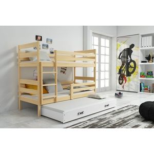 BMS Dětská patrová postel s přistýlkou Eryk 3 | borovice Barva: Borovice / bílá, Rozměr: 160 x 80 cm obraz