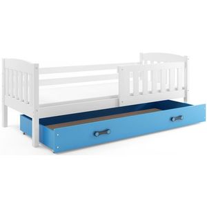 BMS Dětská postel KUBUŠ 1 s úložným prostorem| bílá Barva: bílá / modrá, Rozměr: 190 x 80 cm obraz