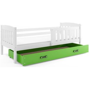 BMS Dětská postel KUBUŠ 1 s úložným prostorem| bílá Barva: bílá / zelená, Rozměr: 200 x 90 cm obraz