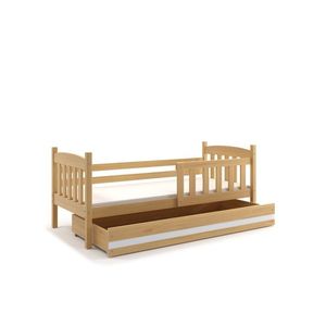 BMS Dětská postel KUBUŠ 1 s úložným prostorem | borovice Barva: Borovice / bílá, Rozměr: 190 x 80 cm obraz