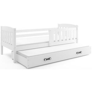 BMS Dětská postel KUBUŠ 2 s přistýlkou | bílá Barva: Bílá / bílá, Rozměr: 190 x 80 cm obraz