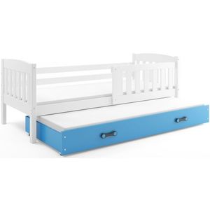 BMS Dětská postel KUBUŠ 2 s přistýlkou | bílá Barva: bílá / modrá, Rozměr: 190 x 80 cm obraz