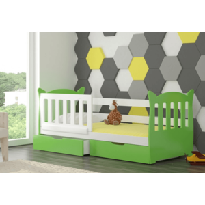 ArtAdrk Dětská postel LENA Barva: bílá / zelená obraz