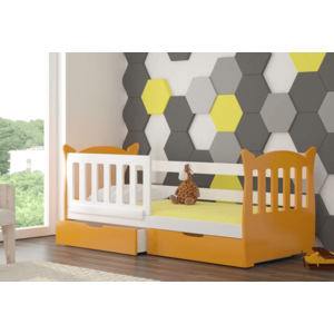 ArtAdrk Dětská postel LENA Barva: Bílá / oranžová obraz