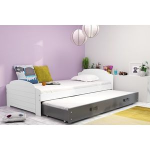 BMS Dětská postel s přistýlkou LILI 2 Barva: Bílá - grafit obraz
