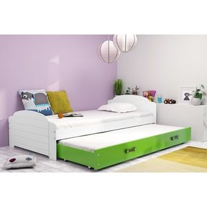 BMS Dětská postel s přistýlkou LILI 2 Barva: bílá / zelená obraz
