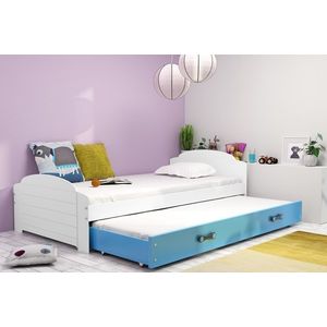 BMS Dětská postel s přistýlkou LILI 2 Barva: bílá / modrá obraz