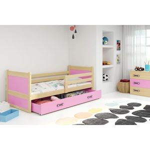 BMS Dětská postel RICO 1 | borovice 90 x 200 cm Barva: Růžová obraz