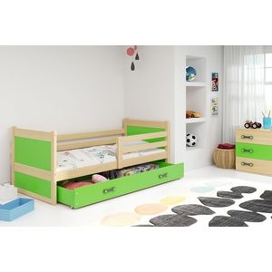 BMS Dětská postel RICO 1 | borovice 90 x 200 cm Barva: Zelená obraz